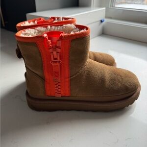 UGG Boots with Orange Zipper